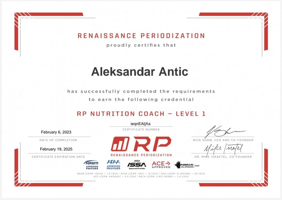 Transformative Journey: Navigating the Renaissance Periodization Nutrition Certification